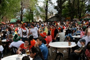 Huge crowds at Oktoberfest, Villa General Belgrano