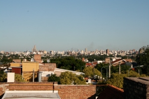 The view of downtown Cordoba from our rooftop in Barrio Urca
